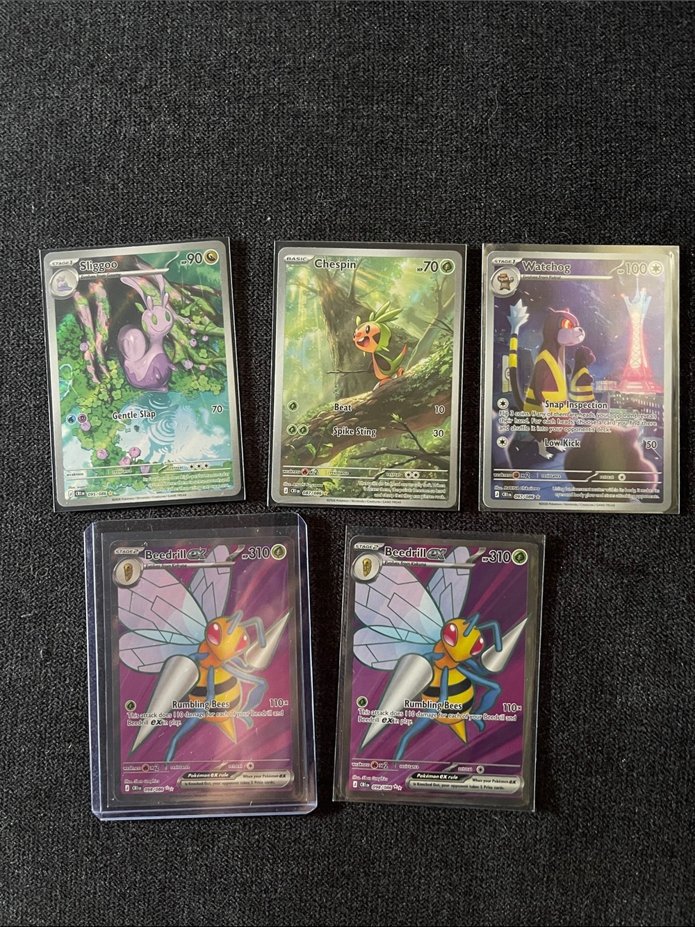 Pokémon Holographic Card Lot - Grass & Bug Types